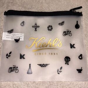 Kiehl's Matte Clear Plastic Cosmetic Bag